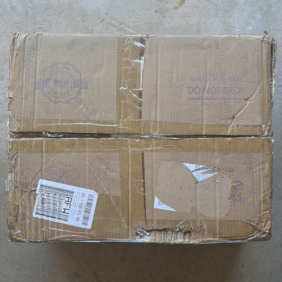 Warehouse of Tiffany 6-Light Kraven Imitation Wood Grain Abstract Chandelier NEW - Picture 6 of 8